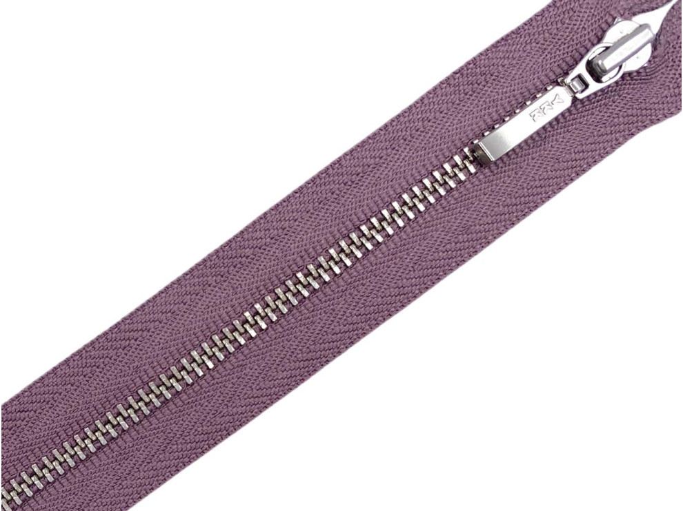Металлическая молния никель YKK Т3, сиреневый, цена за 1 шт (арт.24-206-n)