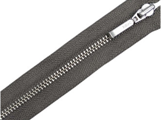 Металлическая молния никель YKK Т3, дымного цвета, цена за 1 шт (арт.24-365-n)