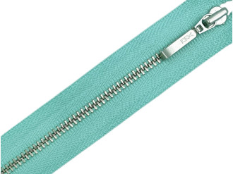 Металлическая молния никель YKK Т3, мята, цена за 1 шт (арт.24-533-n)