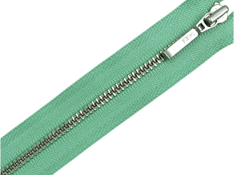 Металлическая молния никель YKK Т3, темная мята, цена за 1 шт (арт.24-534-n)