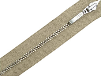 Металлическая молния никель YKK Т3, бежевый, цена за 1 шт (арт.24-573-n)