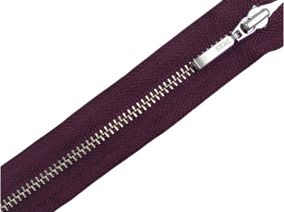 Металлическая молния никель YKK Т3, вишнёвый, цена за 1 шт (арт.24-864-n)