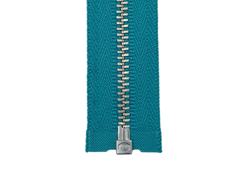 Металлическая молния никель YKK Т3, зеленый, цена за 1 шт (арт.24-906-n)