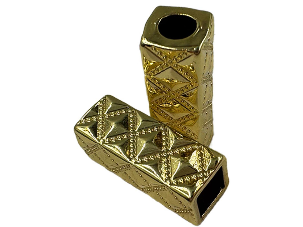 Накінечник для шнурка металевий, золото, ціна на 1 шт (арт.25429)