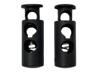 Фиксатор двойной, чёрный, цена за 1 шт (арт.25536-bl)