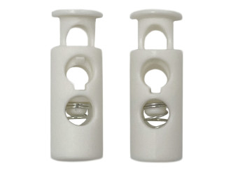 Фиксатор двойной, белый, цена за 1 шт (арт.25536-wh)