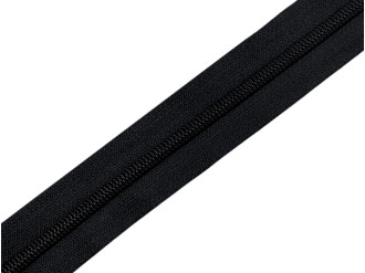 Спиральная молния YKK Т5, рулонная, на черной основе, цена за 1 м (арт.30-Т5-bl)