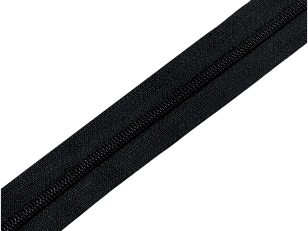 Спиральная молния YKK Т3, рулонная, на черной основе, цена за 1 м (арт.30-Т3-bl)