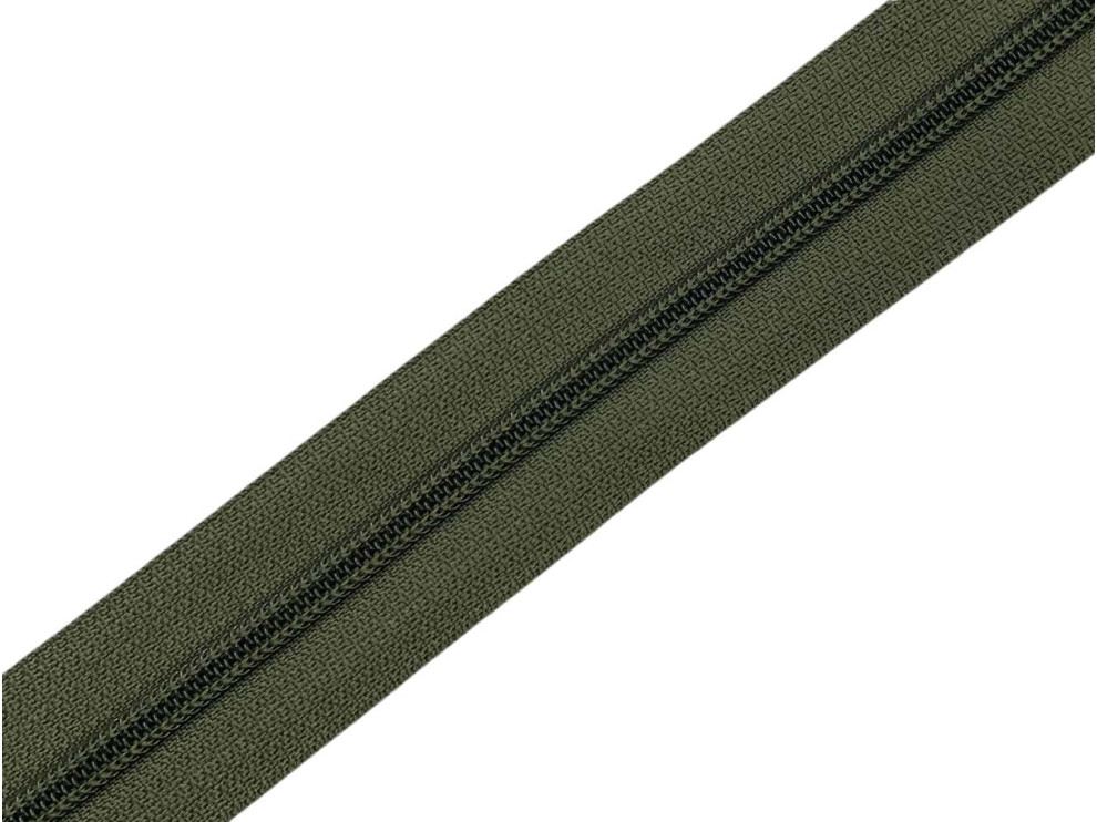 Спиральная молния YKK Т5, рулонная, хаки, цена за 1 м (арт.30-Т5-khaki)