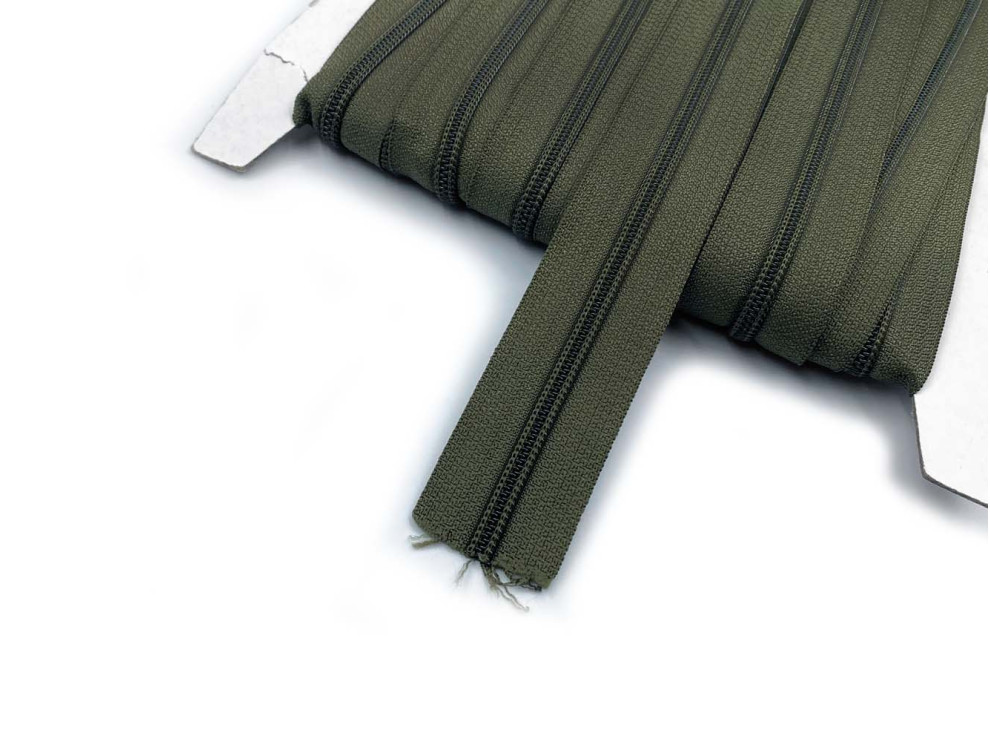 Спиральная молния YKK Т5, рулонная, хаки, цена за 1 м (арт.30-Т5-khaki)