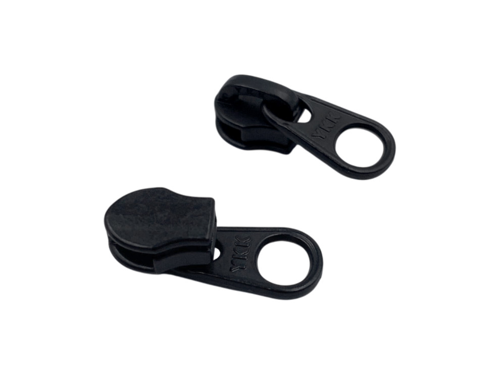 Бегунок металлический YKK Т3, черный, цена за 1 шт (арт.300-Т3-bl)
