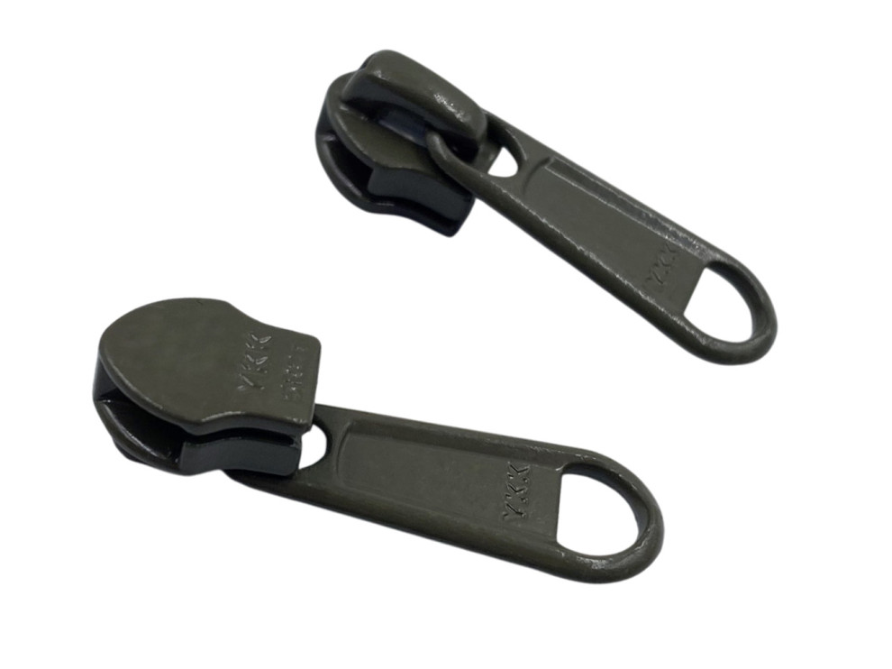 Бегунок металлический YKK Т5, хаки, цена за 1 шт (арт.300-Т5-khaki)