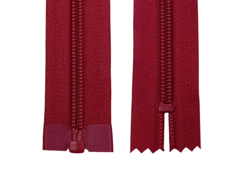 Спиральная молния YKK Т5, красный, цена за 1шт (арт.33-519)