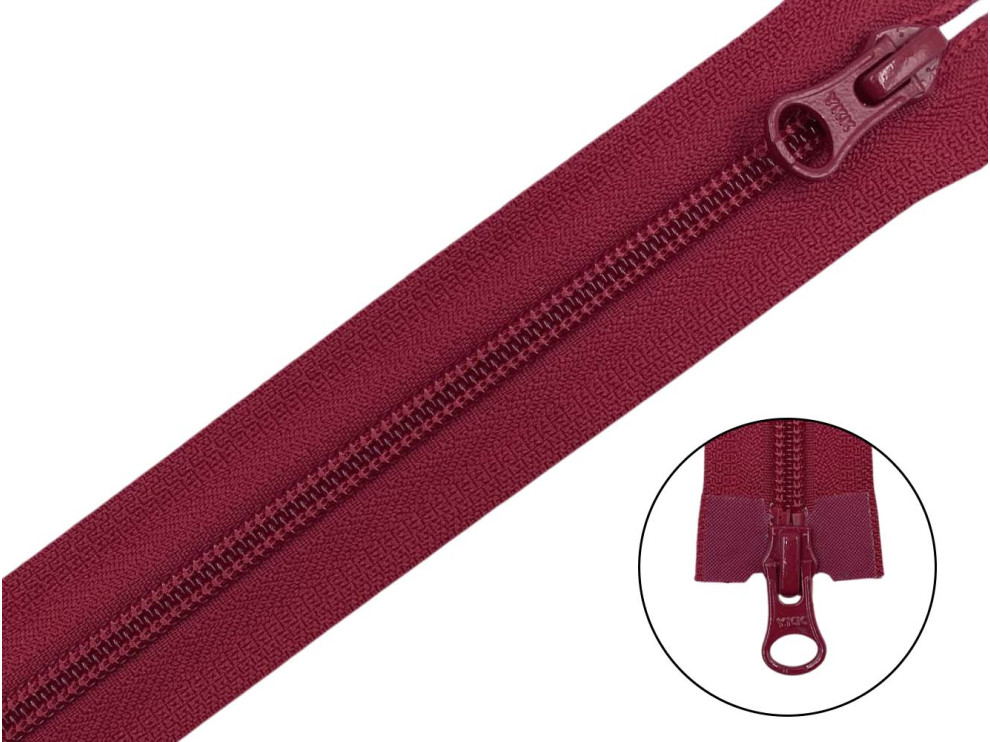 Спиральная молния кольцо YKK Т5, темно-красный, цена за 1шт (арт.35-059)