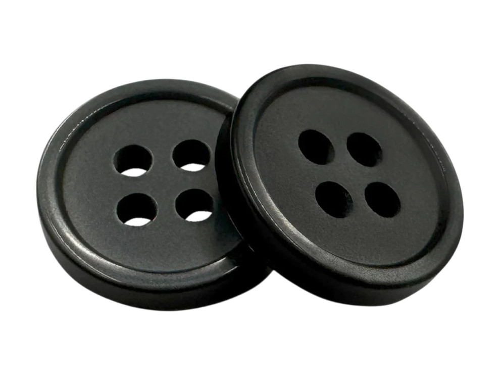 Пуговица пластиковая рубашечно-блузочная, чёрный перламутр, цена за 1 штуку (арт.35118)