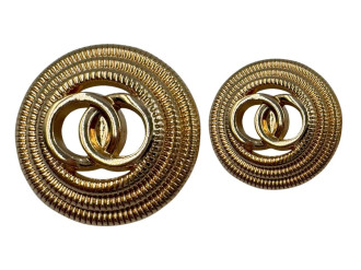 Пуговица металлическая на ножке, CHANEL, золото, цена за 1 шт (арт.35425)