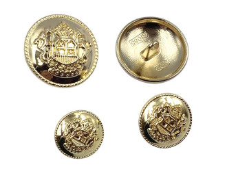 Пуговица металлическая с гербом, золото, цена за 1 шт (арт.35644-g)
