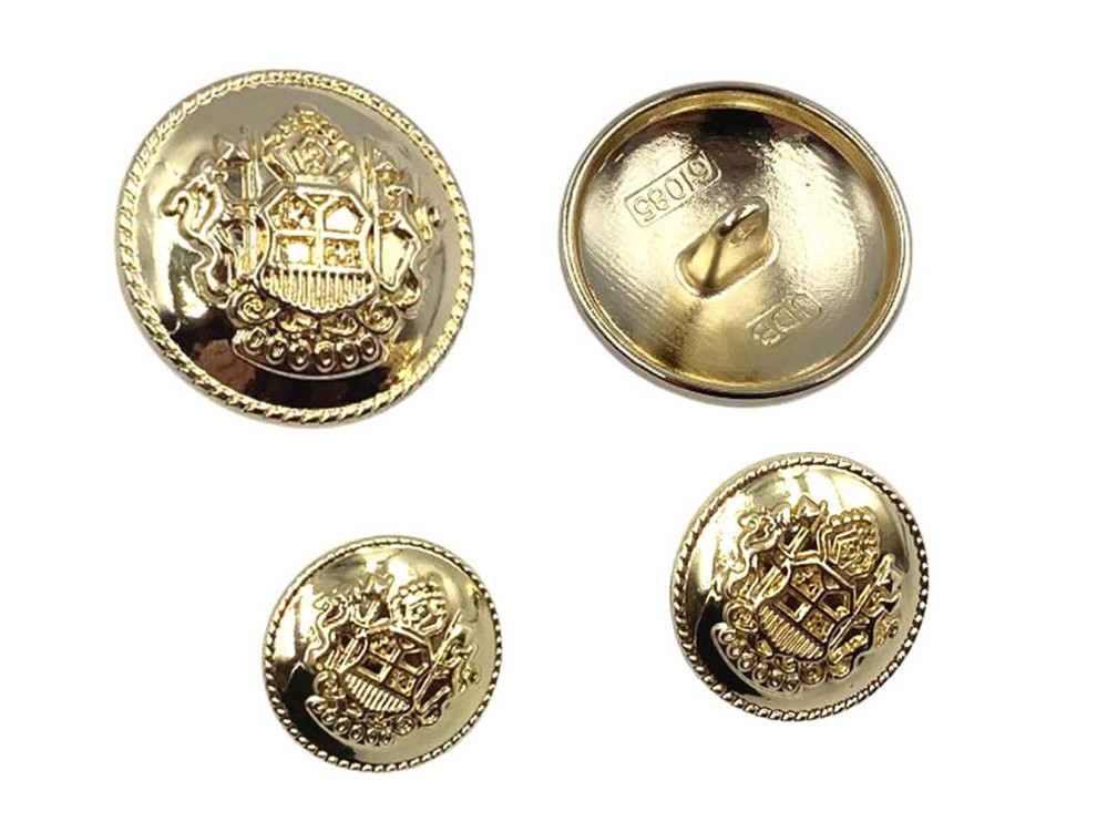 Пуговица металлическая с гербом, золото, цена за 1 шт (арт.35644-g)