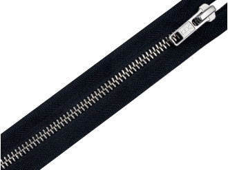 Металлическая молния никель YKK Т5, чёрный, цена за 1шт (арт.41-n-bl)