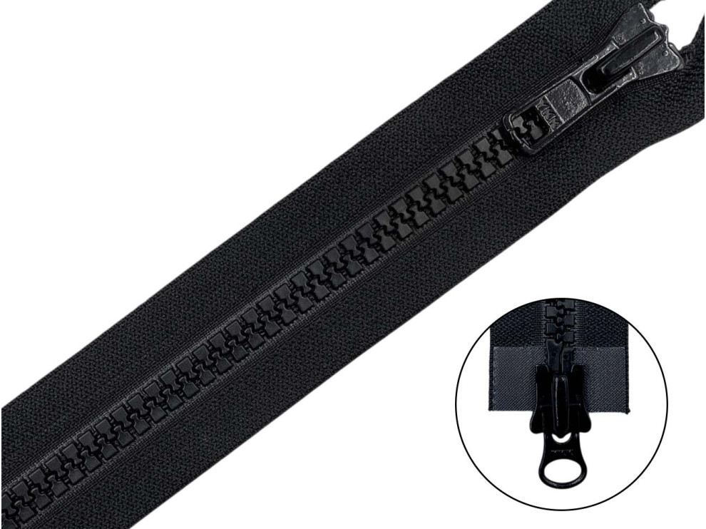 Молния тракторная YKK Т8, черный, цена за 1 шт (арт.42-580)