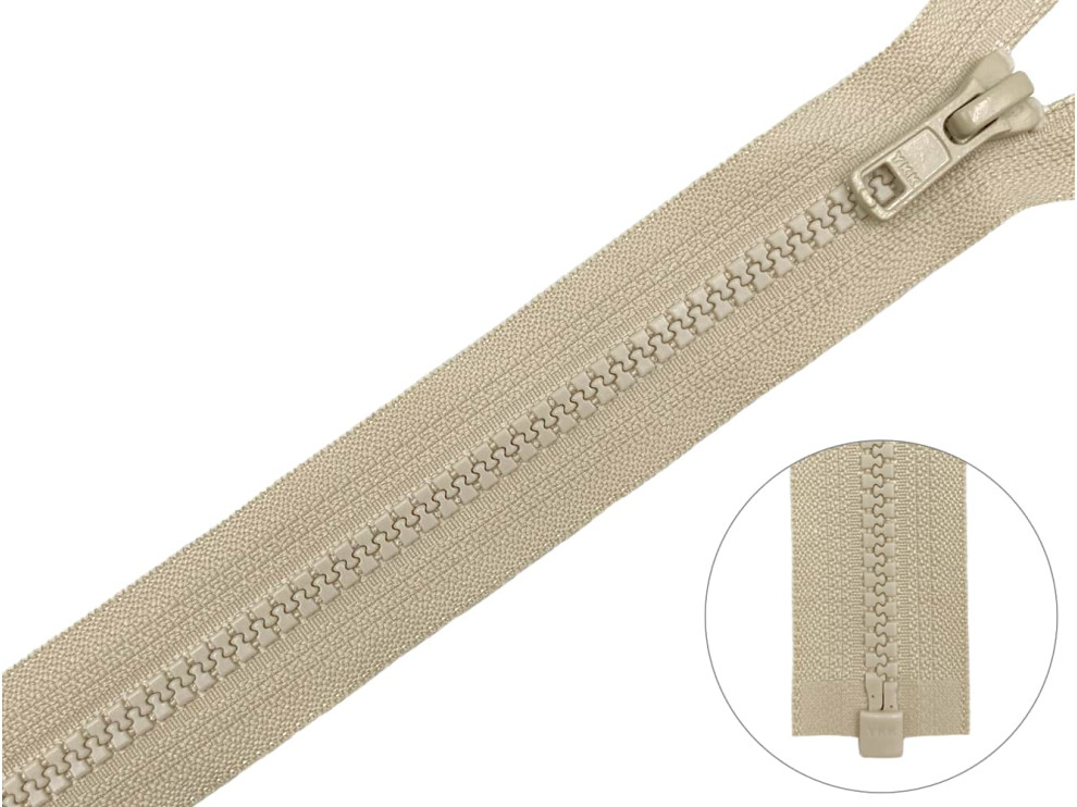 Тракторная молния YKK Т5, бежевый, цена за 1шт (арт.50-572)