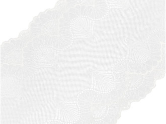 Мереживо стрейчеве 195 мм, білий, ціна за 1 метр (арт.5806)