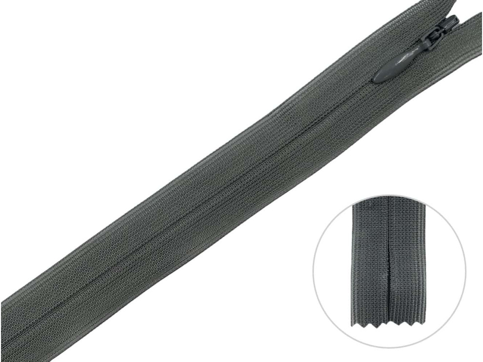 Потайна блискавка YKK, сіро-зелений, ціна за 1 шт. (арт.60-275)