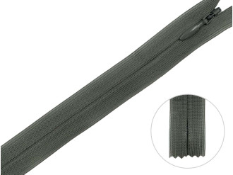 Потайная молния YKK, серый хаки, цена за 1 шт (арт.60-860)