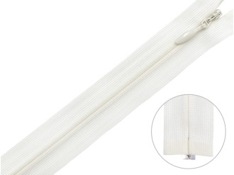 Потайная молния корсетная YKK, молочный, 60 см, цена за 1 шт (арт.60-121)