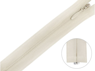 Потайная молния корсетная YKK, бежевый, 60 см, цена за 1 шт (арт.60-572)