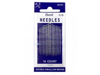 Набор иголок для шитья Best Needles 120-011-1/5, 16 шт, цена за 1 уп (арт.10084)