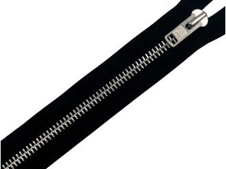 Молния YKK металлическая, Т10, никель/чёрный, цена за 1 шт (арт.11-18)
