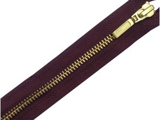 Металлическая молния золото YKK Т5, вишневый, цена за 1 шт (арт.12-864)
