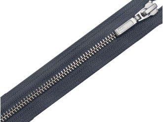 Металлическая молния никель YKK Т5, тёмно-серый, цена за 1 шт (арт.14-75-182-n)