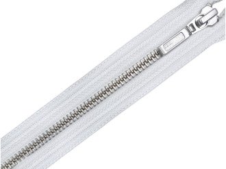 Металлическая молния никель YKK Т5, белый, цена за 1 шт (арт.14-75-501-n)
