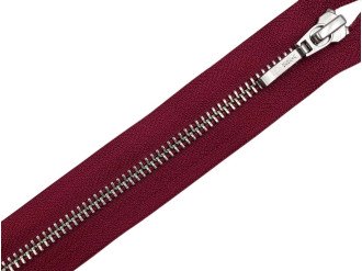 Металева блискавка нікель YKK Т5, бордо, ціна за 1 шт (арт.14-75-520-n)