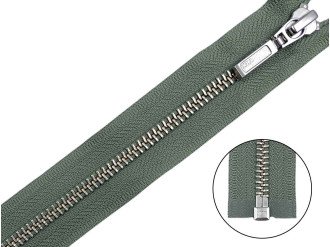 Металлическая молния никель YKK Т5, оливковый, цена за 1 шт (арт.14-532)