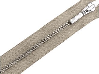 Металлическая молния никель YKK Т5, бежевий, цена за 1 шт (арт.14-573-n)