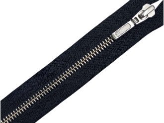 Металлическая молния никель YKK Т5, чёрный, цена за 1шт (арт.14-n-bl)