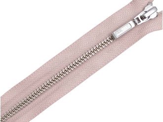 Металлическая молния никель YKK Т5, пудровый, цена за 1 шт (арт.14-274)