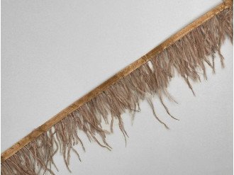Перья страуса на ленте, коричневый, цена за 1 шт (арт.15027-51)