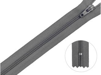 Молния брючная YKK Т3, серый, цена за 1 шт (арт.20/20-384)