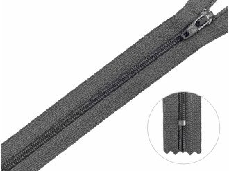 Молния брючная YKK Т3, серый, цена за 1 шт (арт.20/20-860)