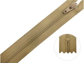Молния брючная YKK Т3, беж, цена за 1 шт (арт.20/20-893)