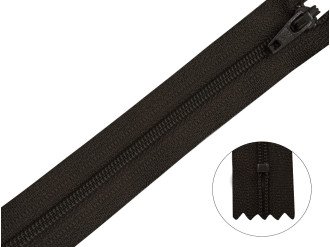 Молния брючная YKK Т3, черно-коричневый, цена за 1 шт (арт.20/20-917)