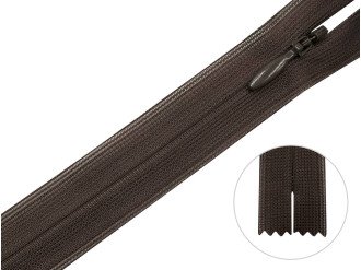 Потайная молния YKK, тёмно-коричневый, цена за 1 шт (арт.20-570)