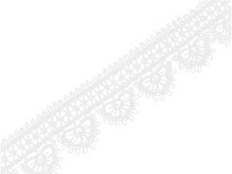 Мереживо ажурне 30 мм, білий, ціна за 1 метр (арт.20641)