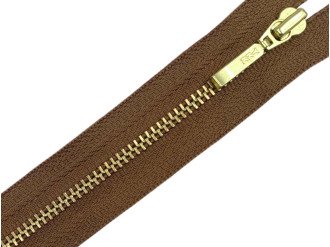 Металлическая молния золото YKK Т3, рыжий, цена за 1 шт (арт.22-859-g)