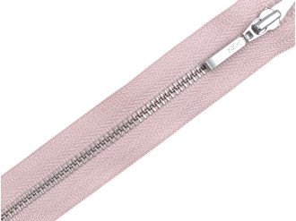 Металлическая молния никель YKK Т3, пудра, цена за 1 шт (арт.24-274)