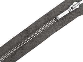 Металлическая молния никель YKK Т3, дымного цвета, цена за 1 шт (арт.24-365-n)